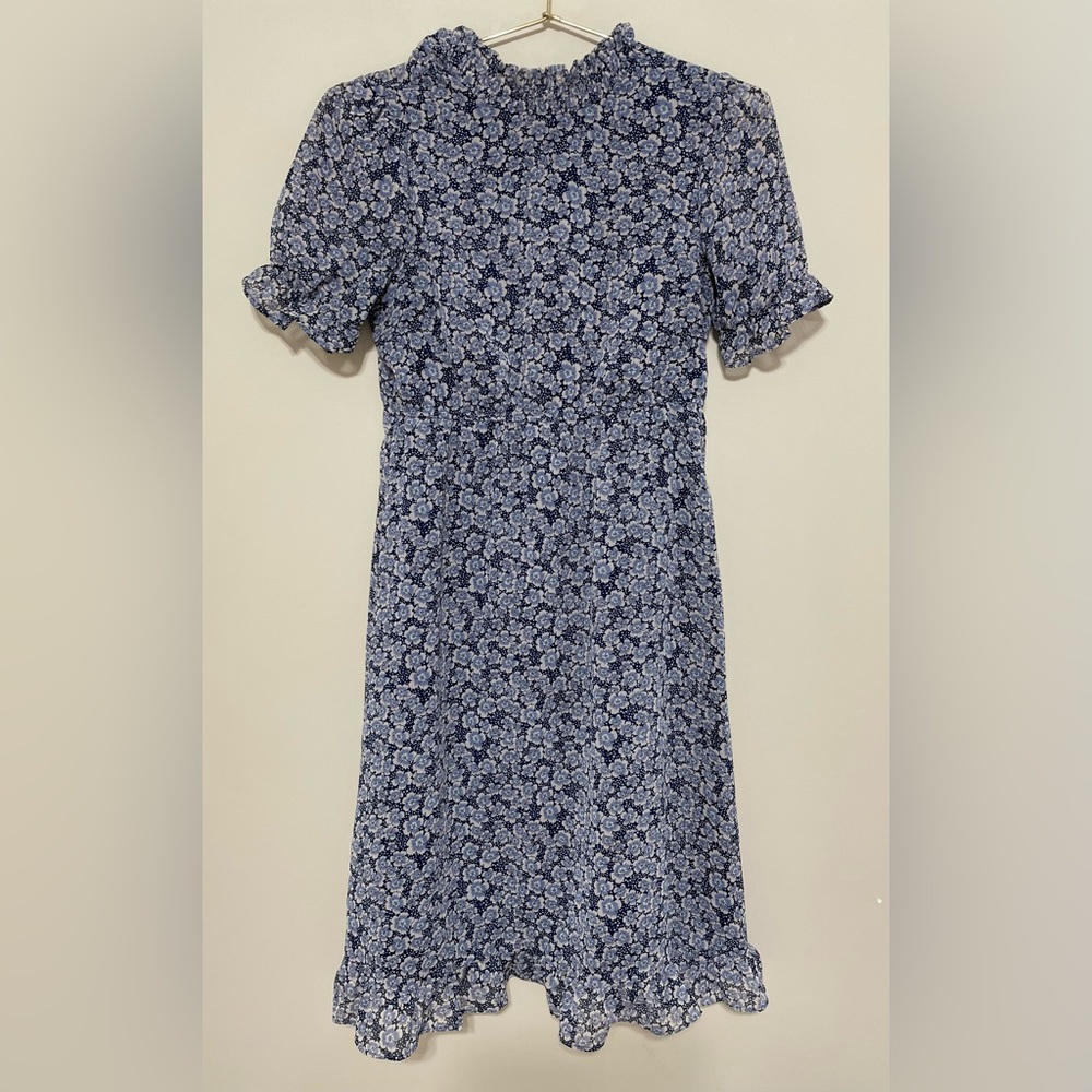 Hayden Floral Blue Short Sleeve Dress